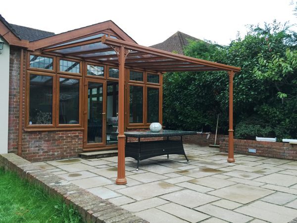 4 0m Wide Glass Canopy Carport System